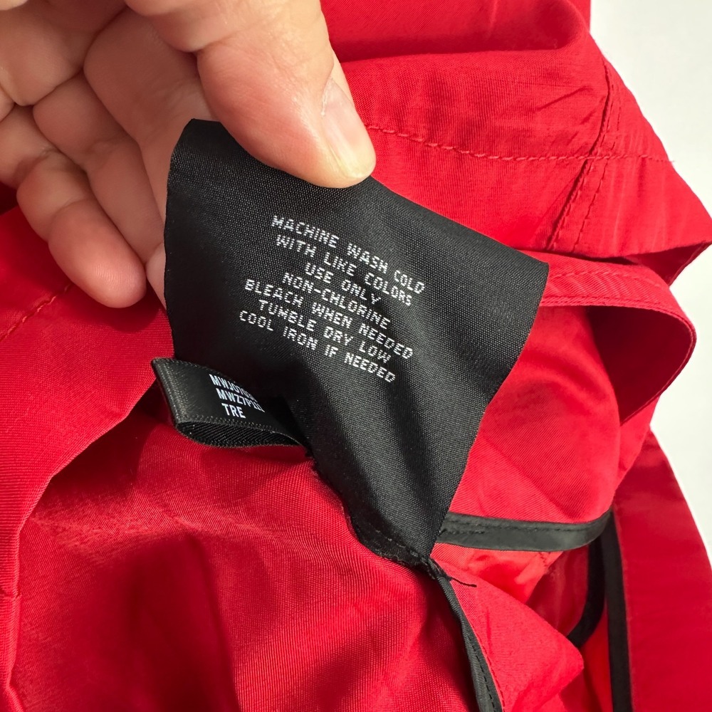 Marc New York Andrew Marc Red Jacket L Moto Trench Minimalist Chic Designer NWT - Picture 8 of 9